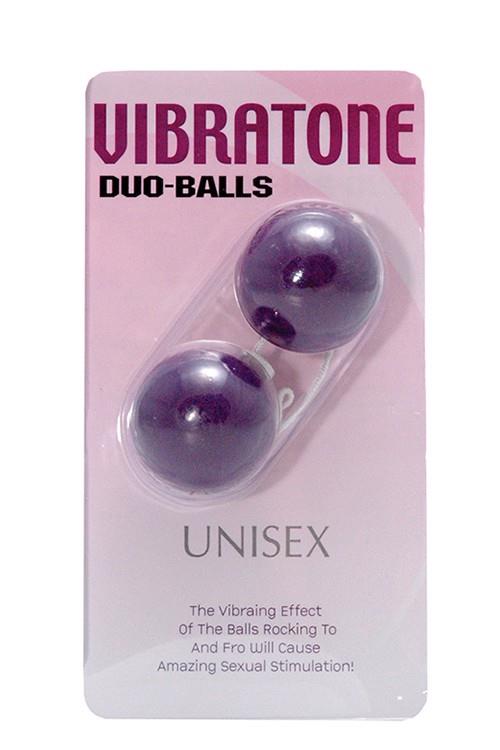 Вагинальные шарики Vibratone Unisex Duo Balls, 3.5 см (фиолетовый)