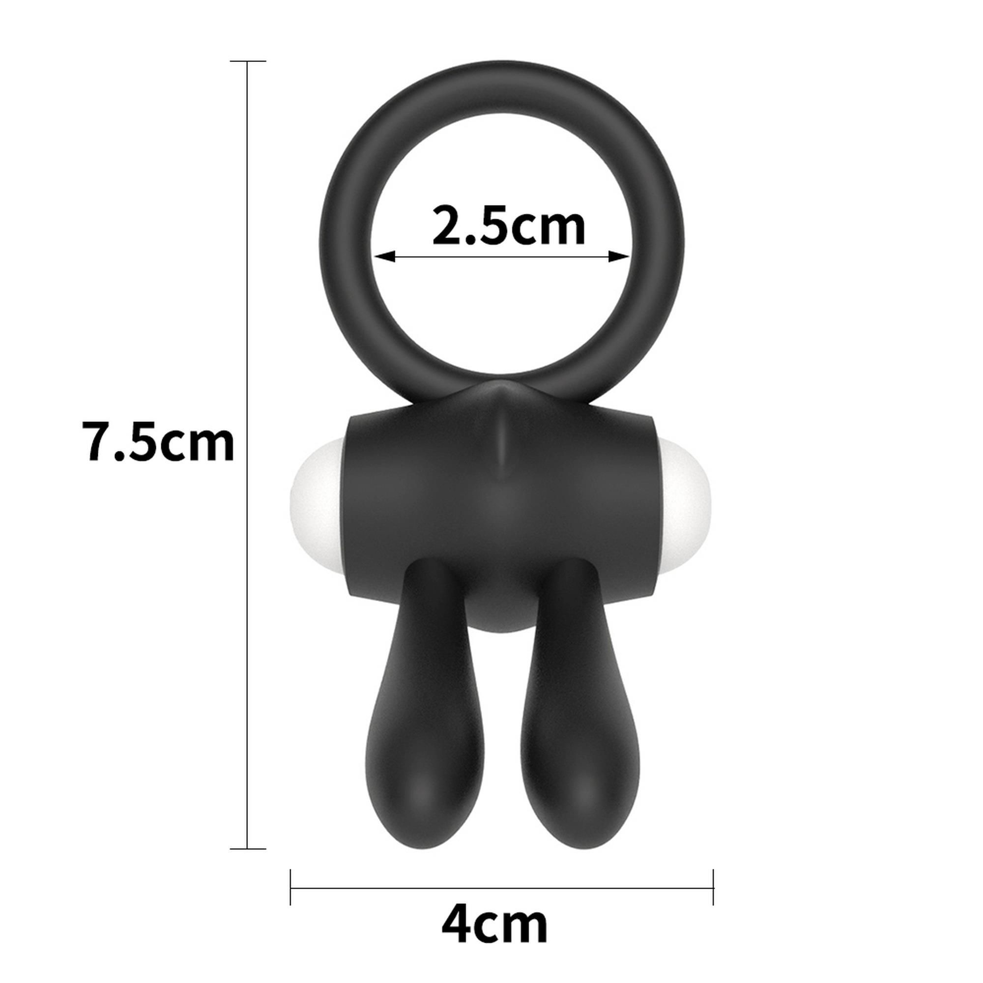 Виброкольцо LoveToy Power Clit, 7,5 см (черный)