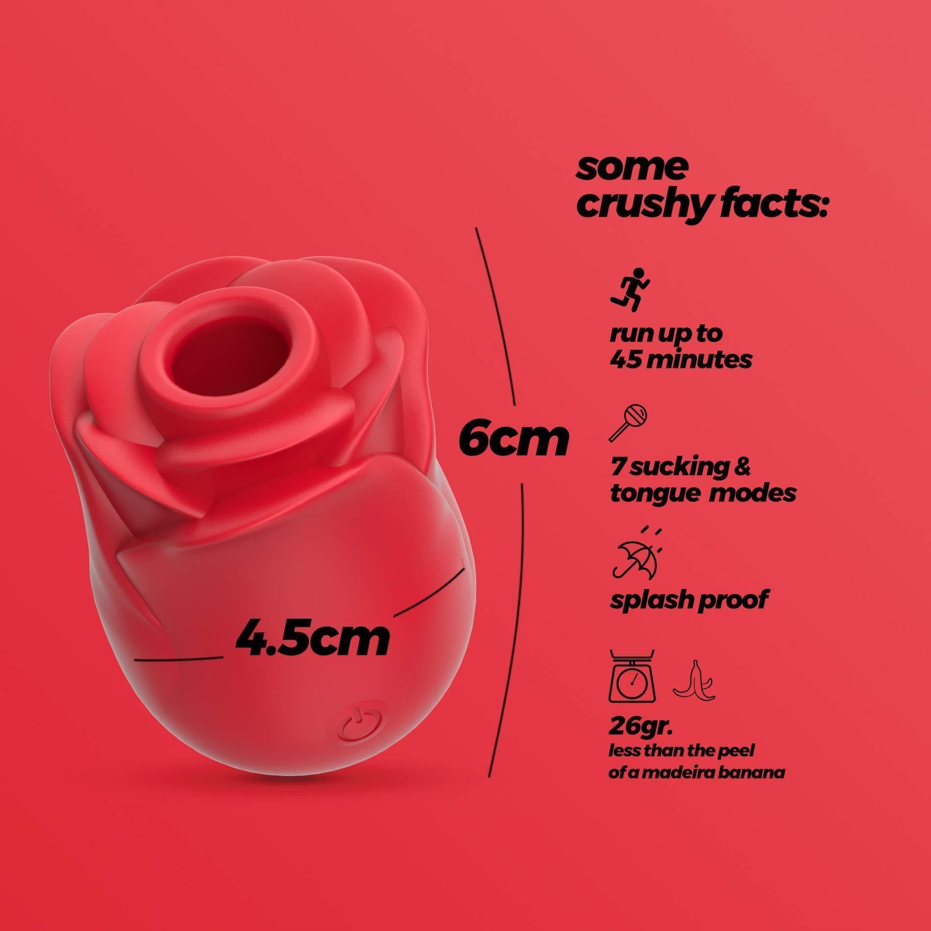 Вакуумный стимулятор клитора Crushious Rosita (красный)