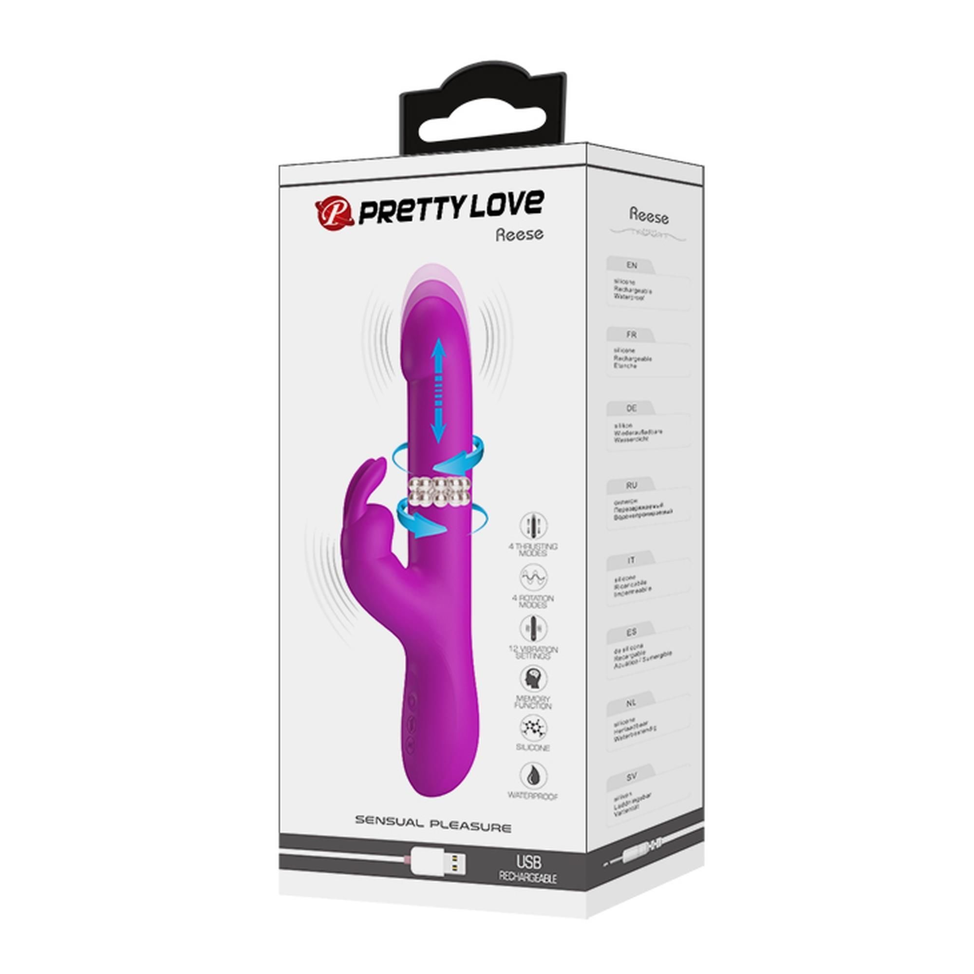 Вибратор-кролик Pretty Love Reese, 24,8 см (фиолетовый)