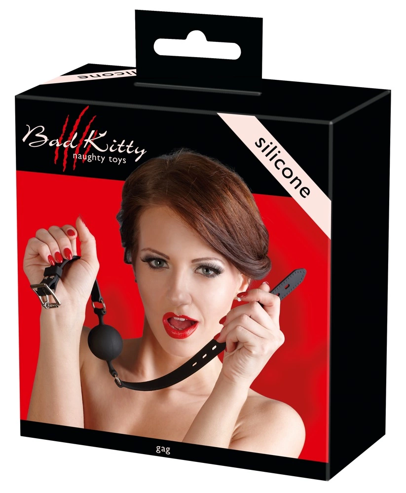 Кляп Bad Kitty Naughty Toys Gag М, 4 см (черный)