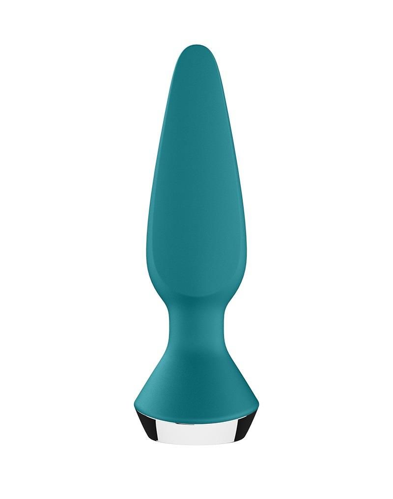 Анальна пробка з вібрацією Satisfyer Plug-ilicious 1, 14 см (зелений)