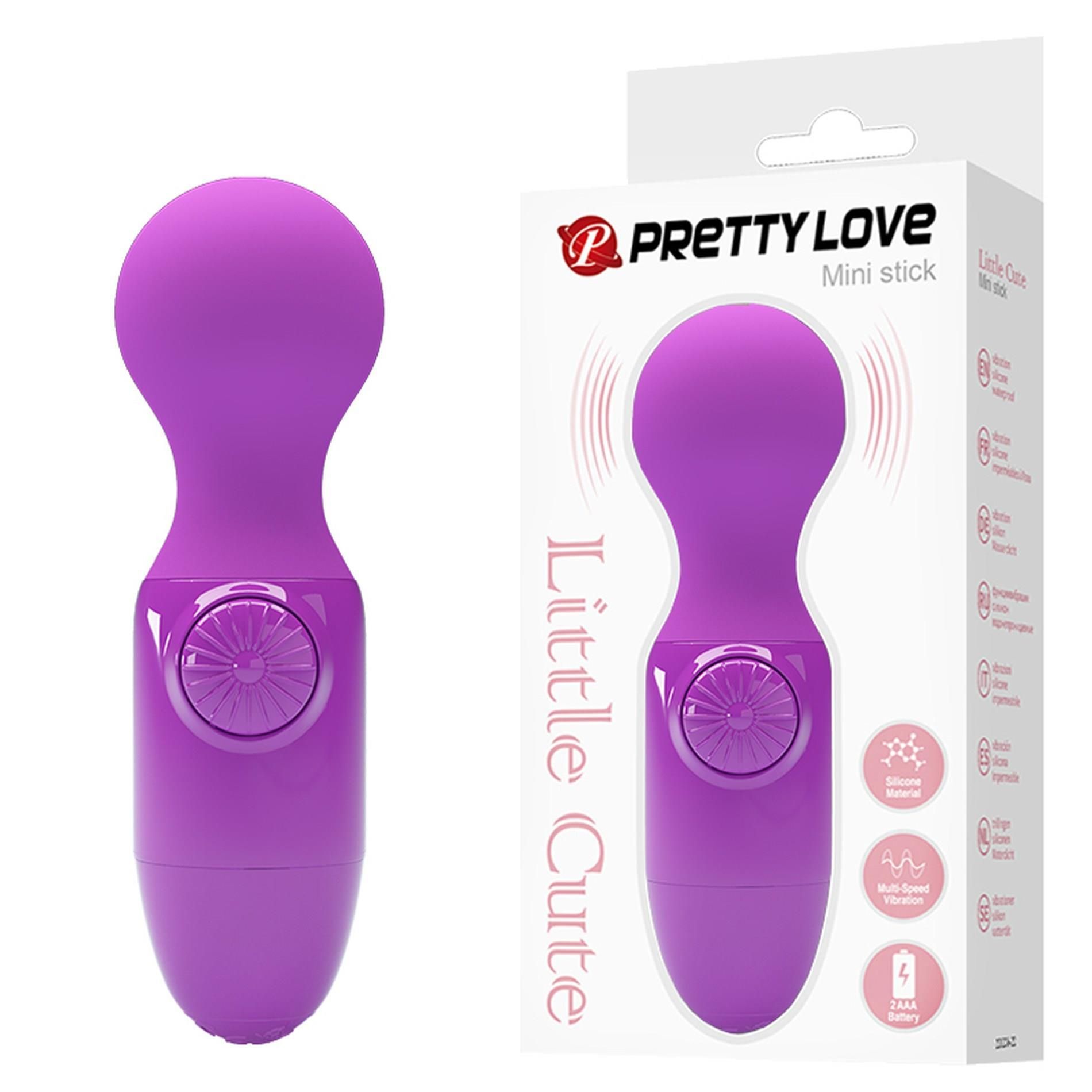 Вибромассажер Pretty Love Mini Stick Little Cute, 12 см (фиолетовый)