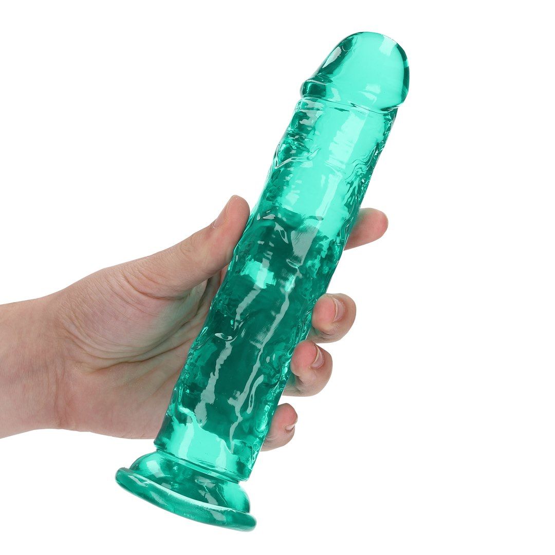 Фаллоимитатор RealRock Crystal Clear 8'', 22 см (зеленый)