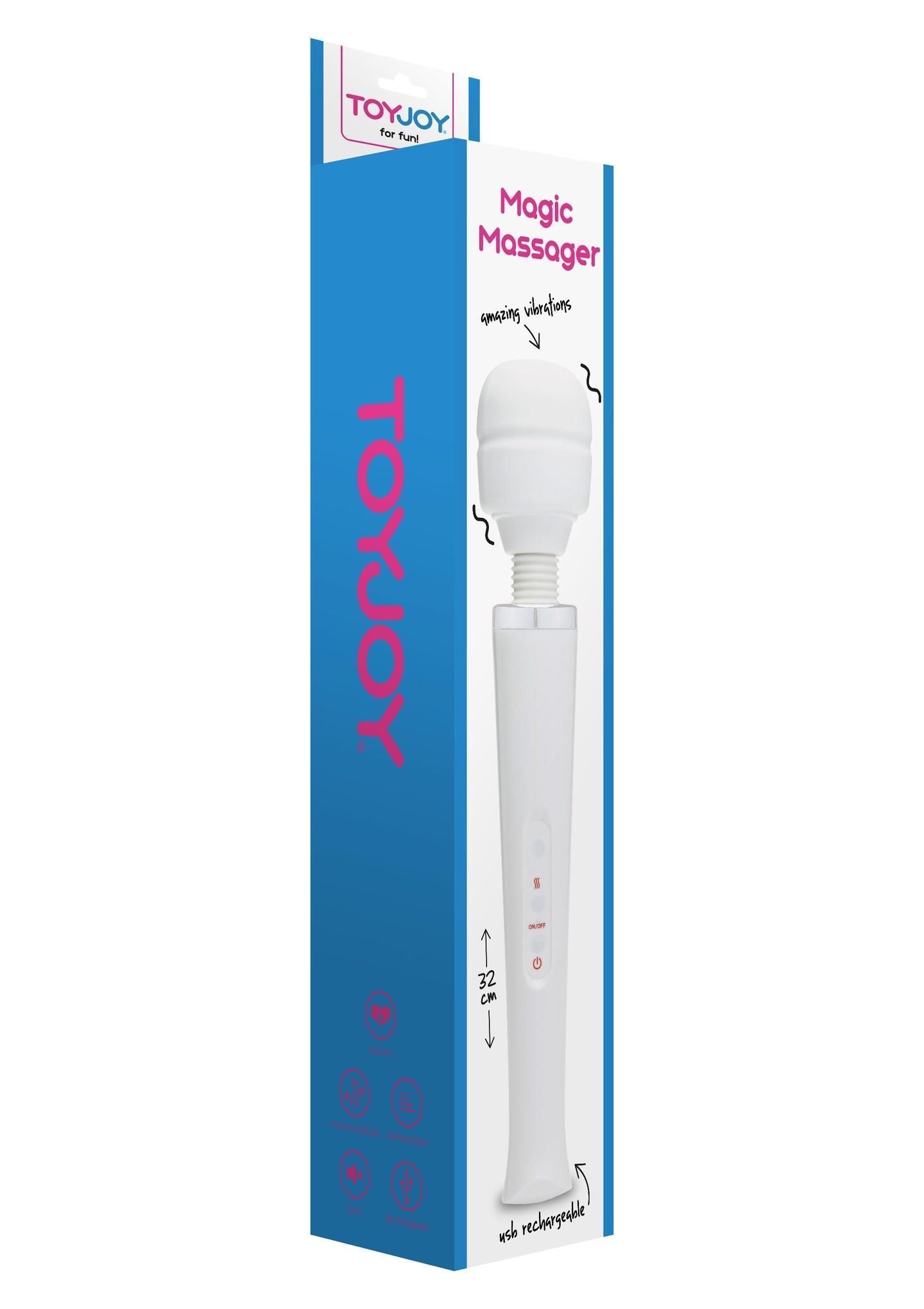 Вібромасажер Toy Joy Magic Wand Massager, 32 см (білий)