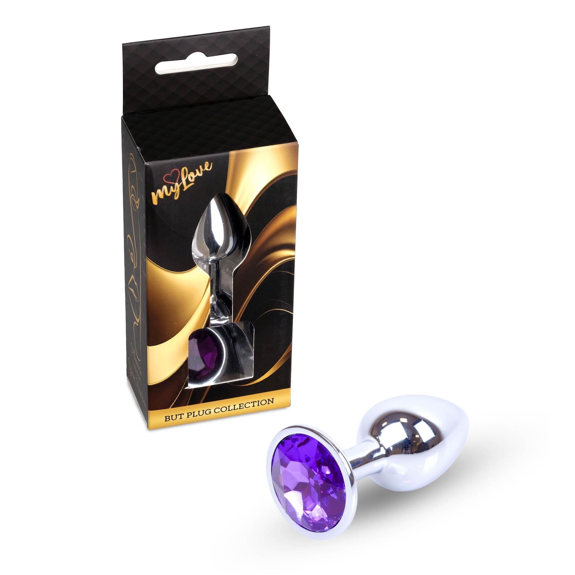 Korek analny MyLove Toys Jewelry Silver Plug, 7 cm (fioletowy)