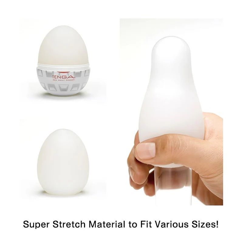 Мастурбатор яйцо Tenga Egg New Standart Boxy (белый)