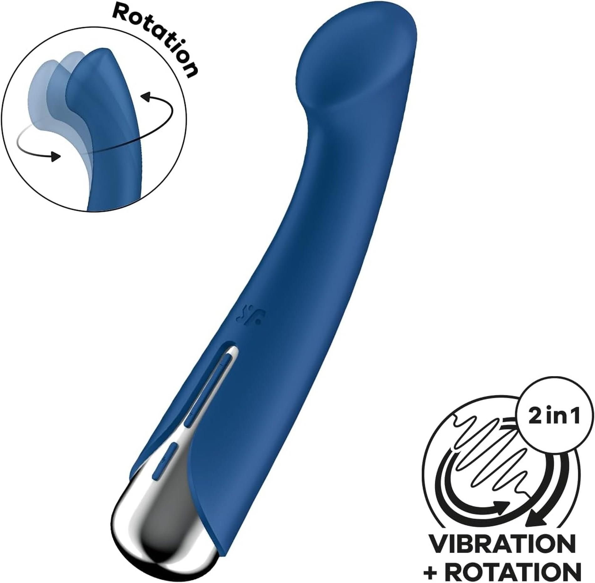 Вибратор Satisfyer Spinning G-Spot 1, 16,5 см (синий)