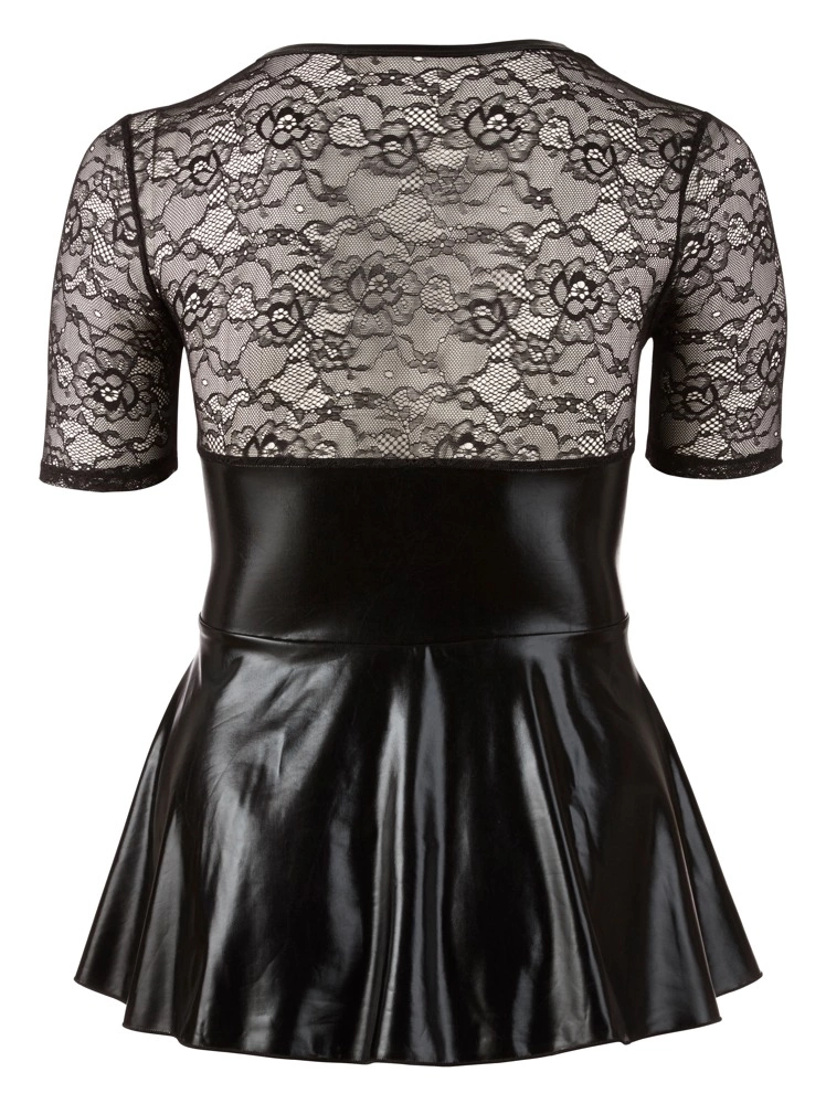 Мини-платье Cottelli Vinyl Lack Wetlook Latex, XL (черный)