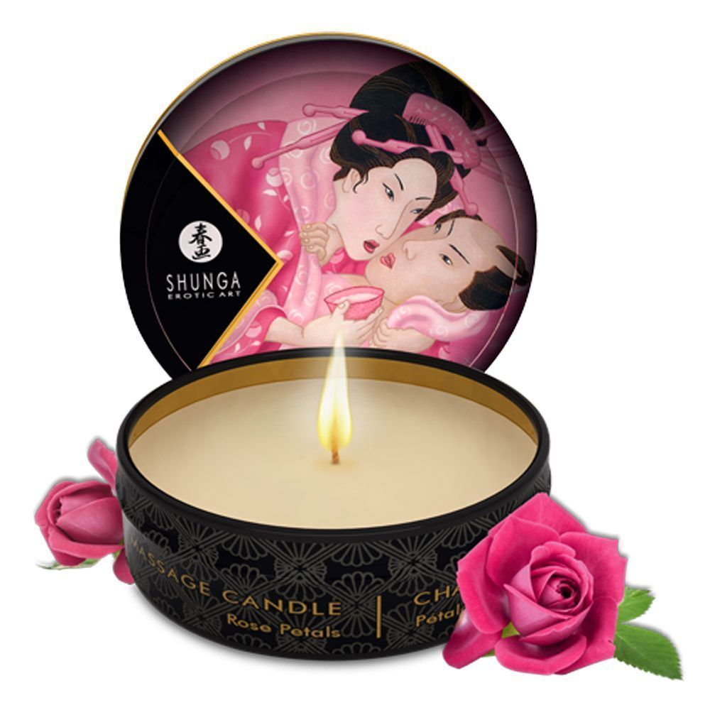 Массажная свеча Shunga Massage Candle роза, 30 мл