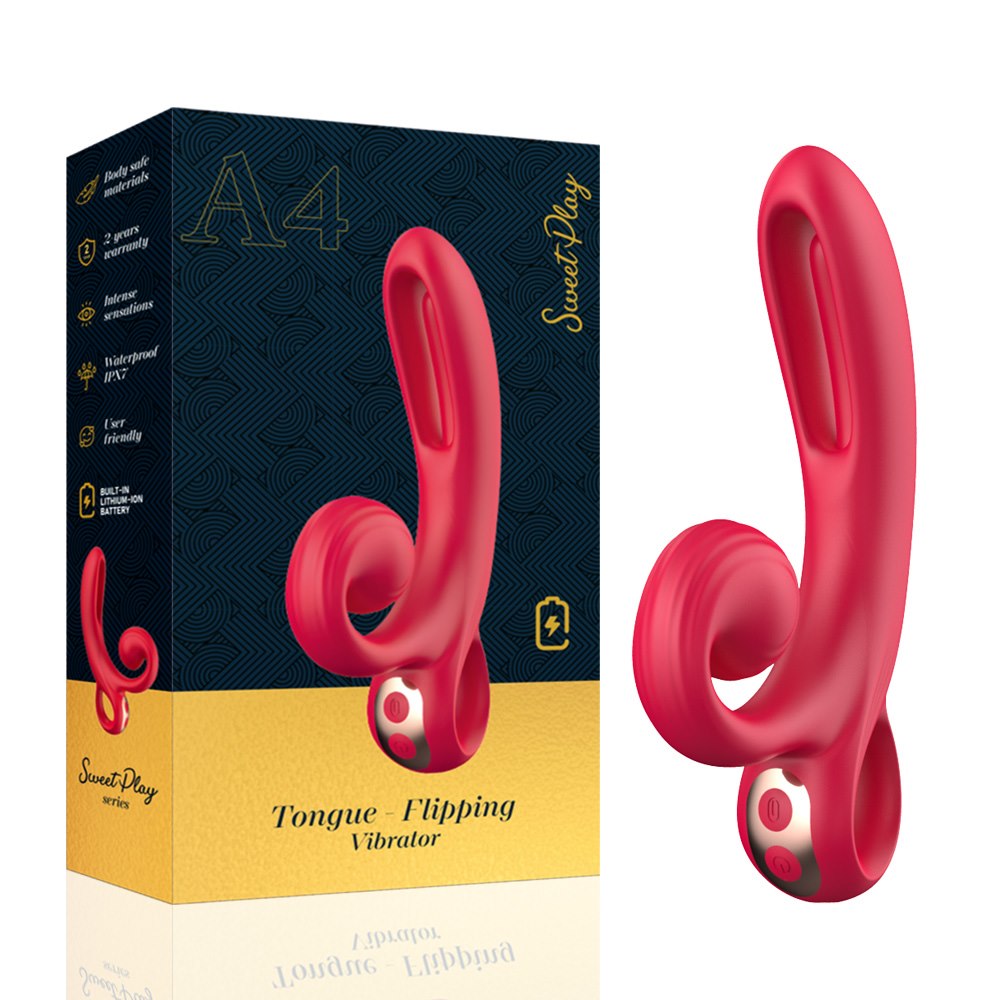 Вибратор Erospace Sweet Play A4, 18,2 см (красный)