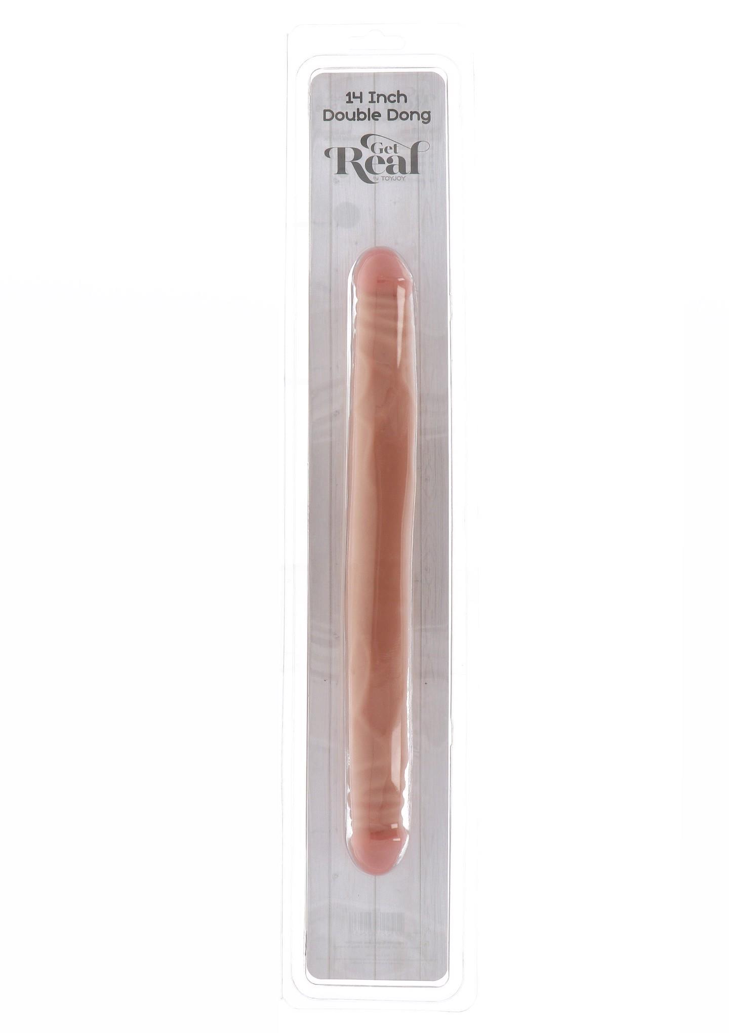 Двухсторонний фаллоимитатор Get Real Double Dong 14 Inch, 35.5 см (телесный)