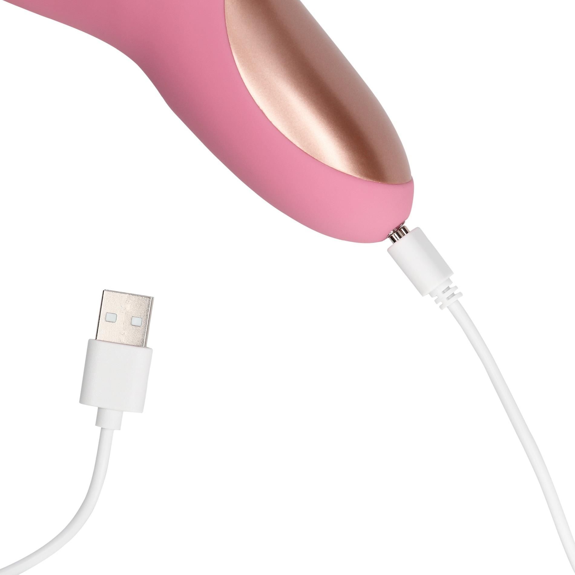 Вибратор-кролик Loveline G-spot Fluttering, 24.8 см (розовый)
