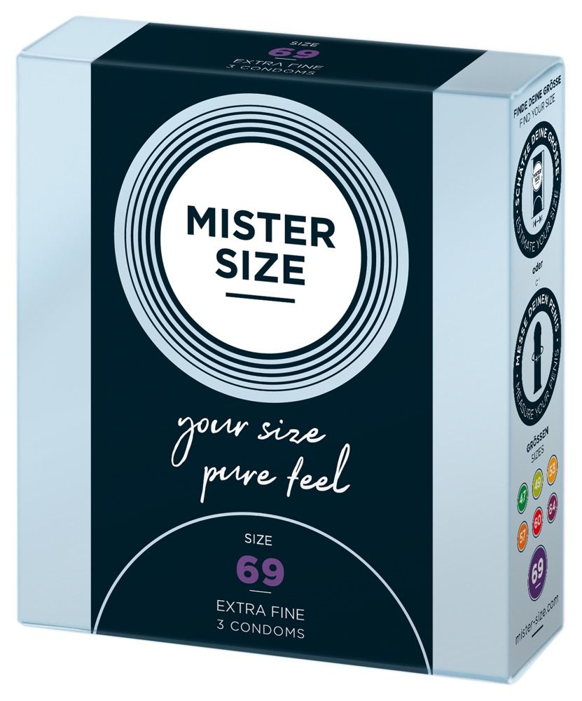 Презервативы Mister Size 69, 3 шт (прозрачный)