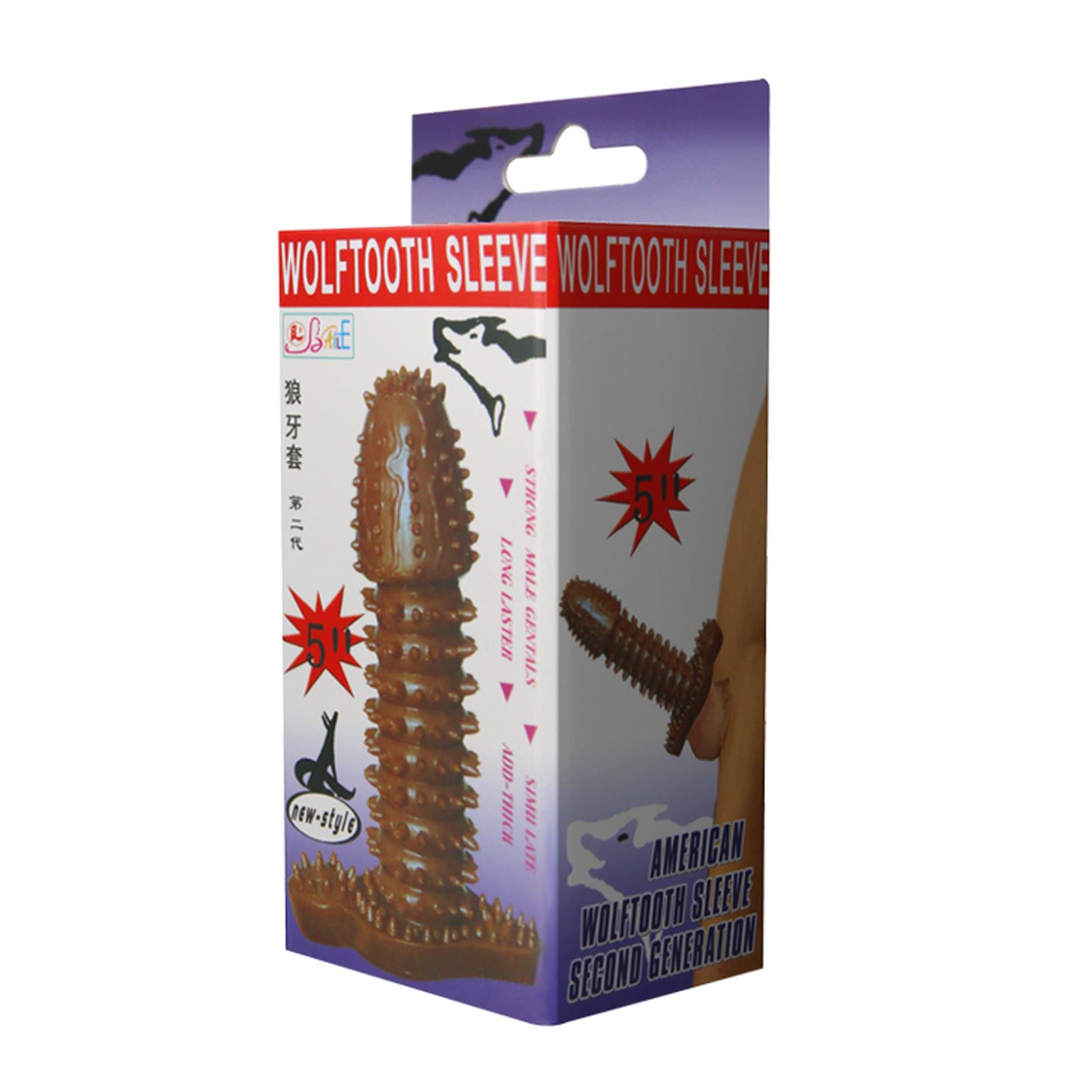 Насадка на пенис Baile Wolftooth Sleeve, 12.5 см (коричневый)