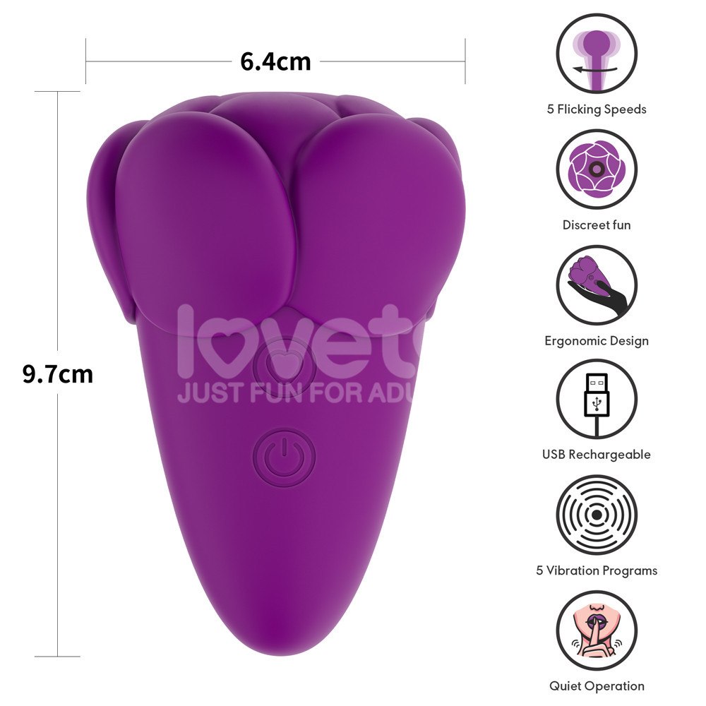 Вибратор для клитора Love Toy Flicker, 9.7 см (фиолетовый)