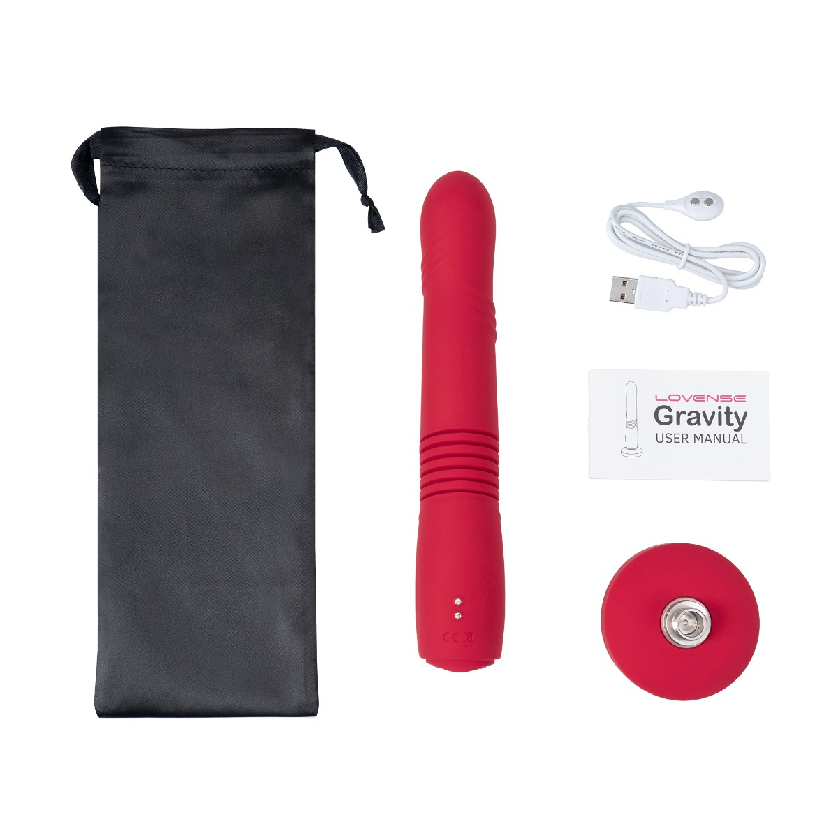 Wibrator Lovense Gravity, 25,9 cm (czerwony)