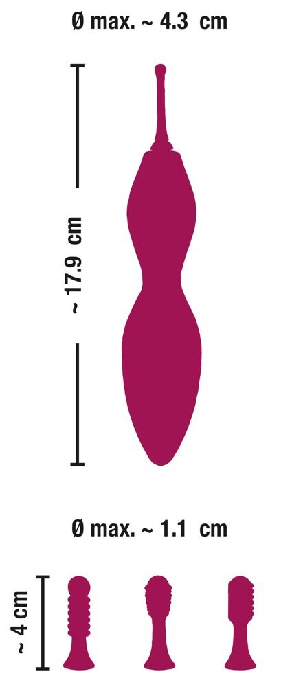 Клиторальный вибратор Sweet Smile Spot Vibrator With 3 Tips, 17,9 см (розовый)
