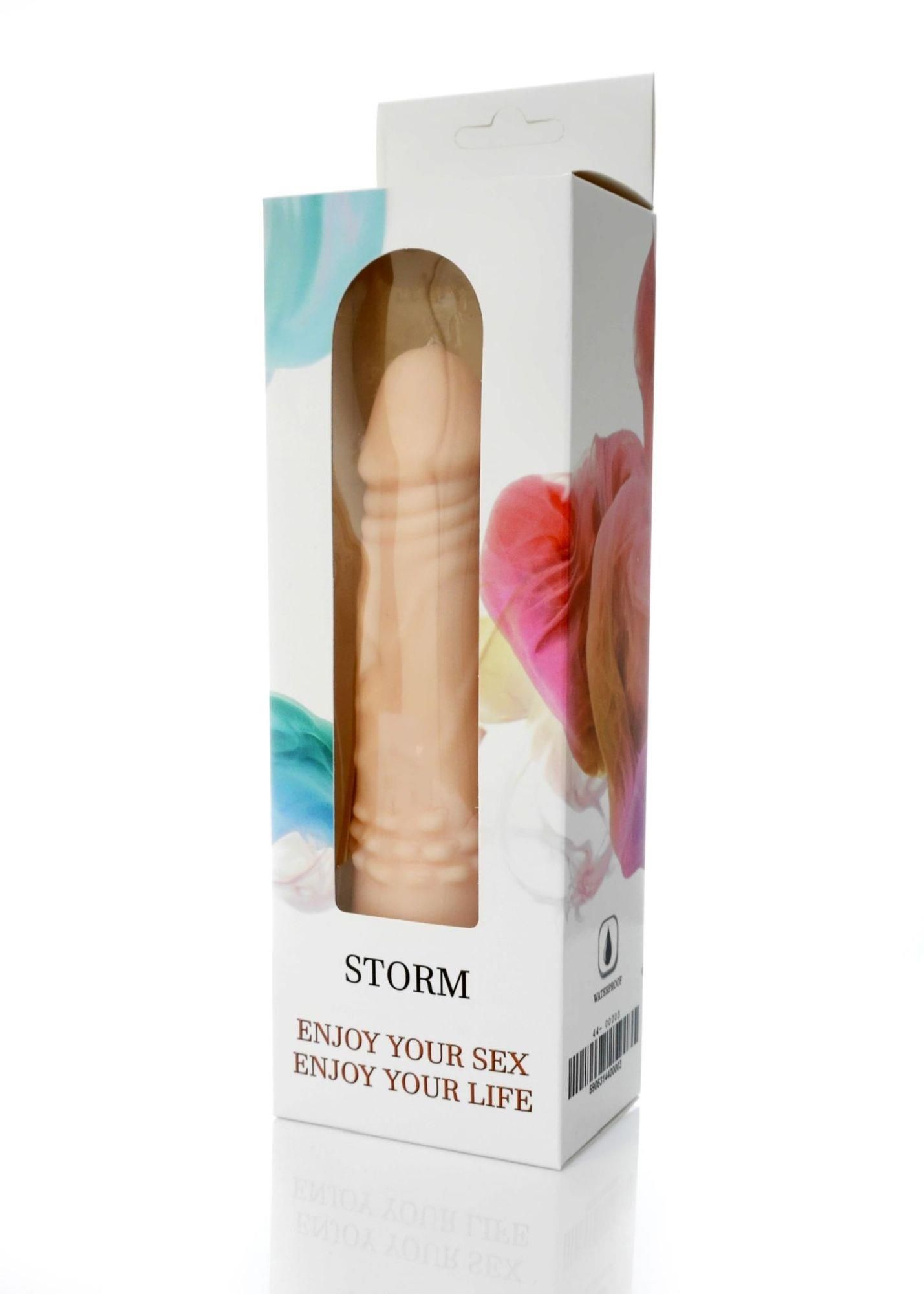 Вибратор B - Series Weather Storm, 18.5 см (телесный)
