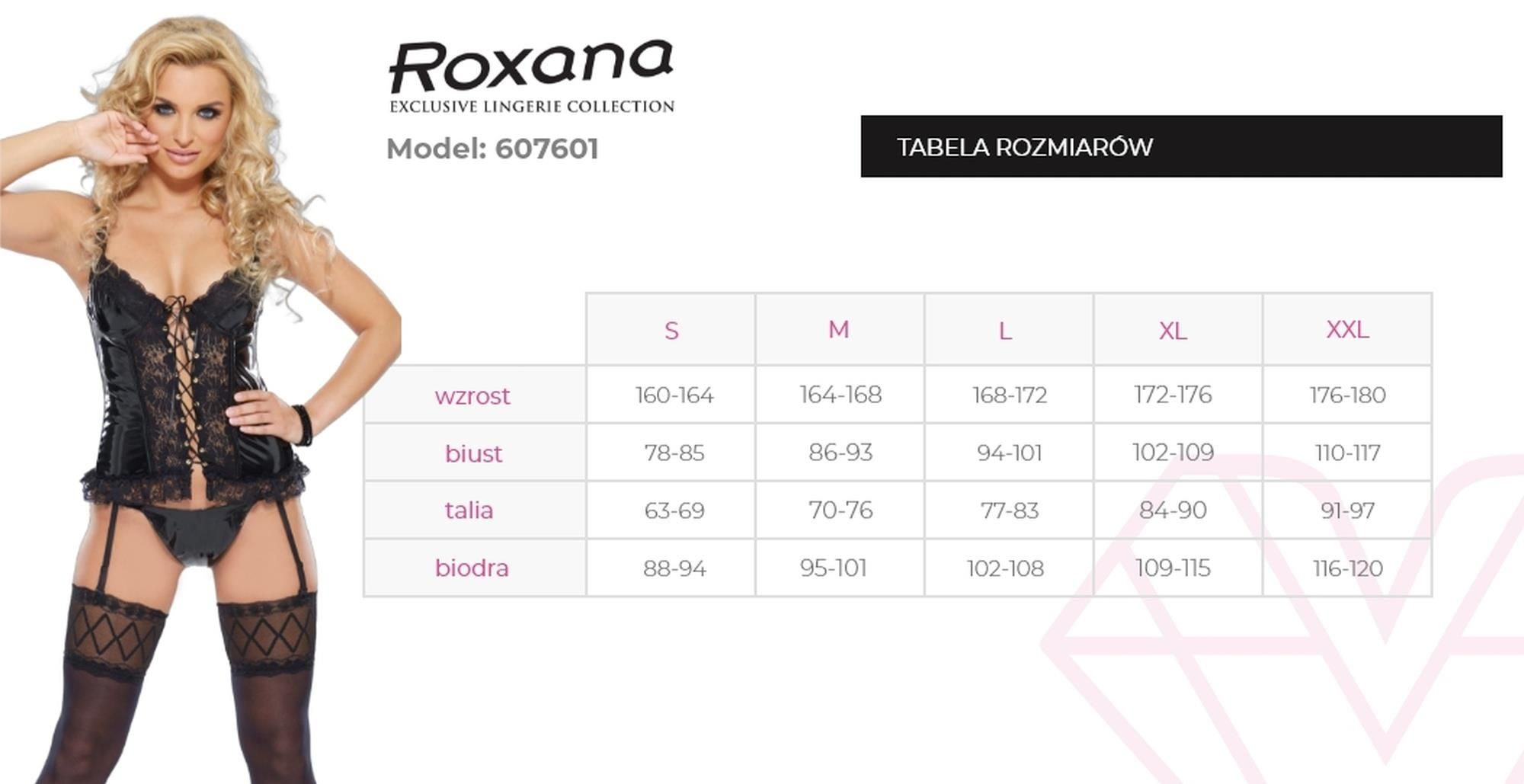 Сексуальный комплект Roxana 6077, XL (черный)