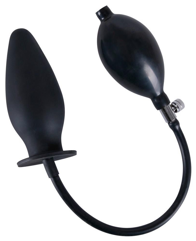 Korek analny True Black Inflatable Anal Plug, 11,5 cm (czarny)