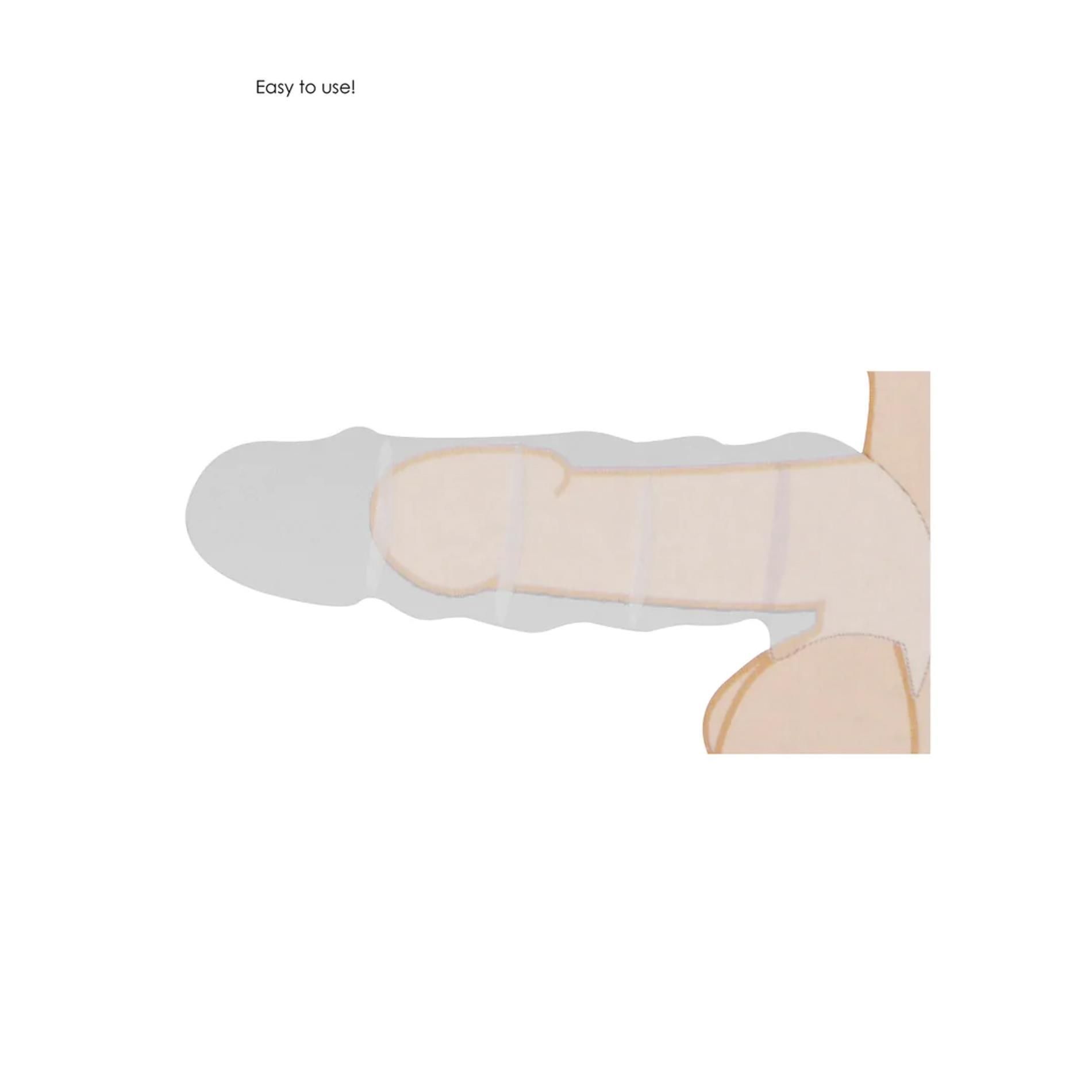 Насадка на пенис RealRock Penis Sheath, 16,8 см (телесный)