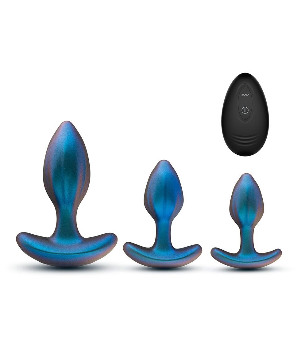 Zestaw korków analnych Anal Adventures Matrix Cosmos Plug Kit, 3 szt (niebieski)