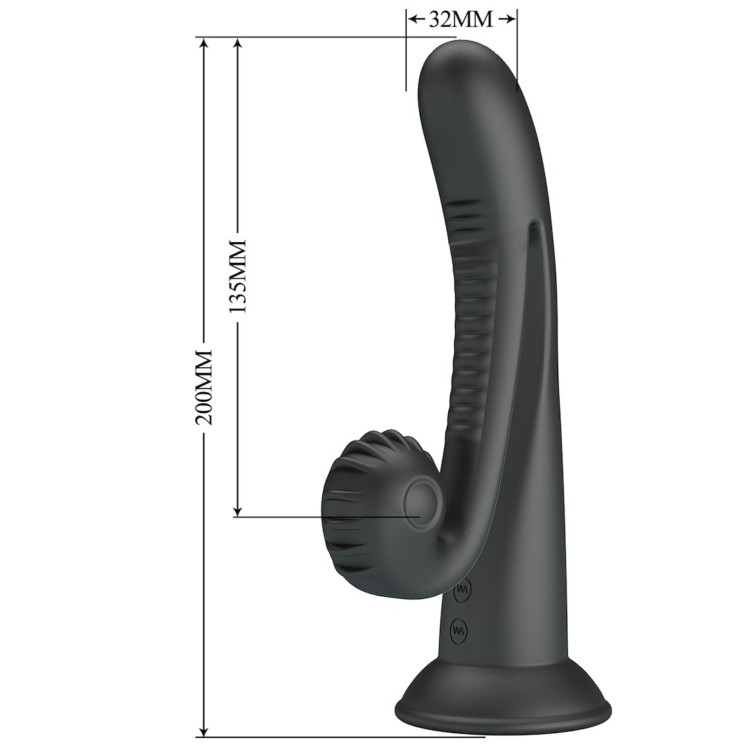 Vibrator Pretty Love Love Romance Selma Snail, 20 cm (czarny)