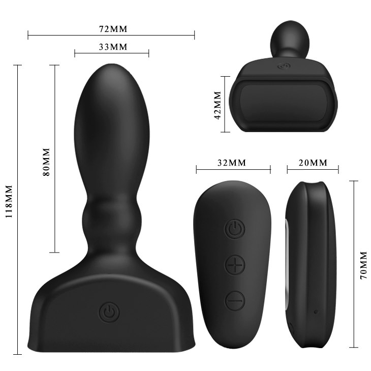 Korek analny MR Play Inflatable Anal Plug, 11.8 cm (czarny)