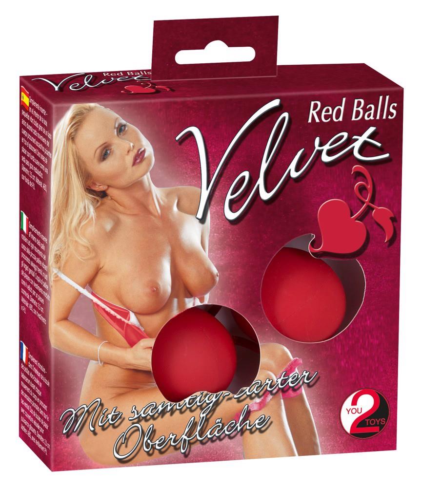 Вагинальные шарики Velvet Red Balls, 23 см (красный)