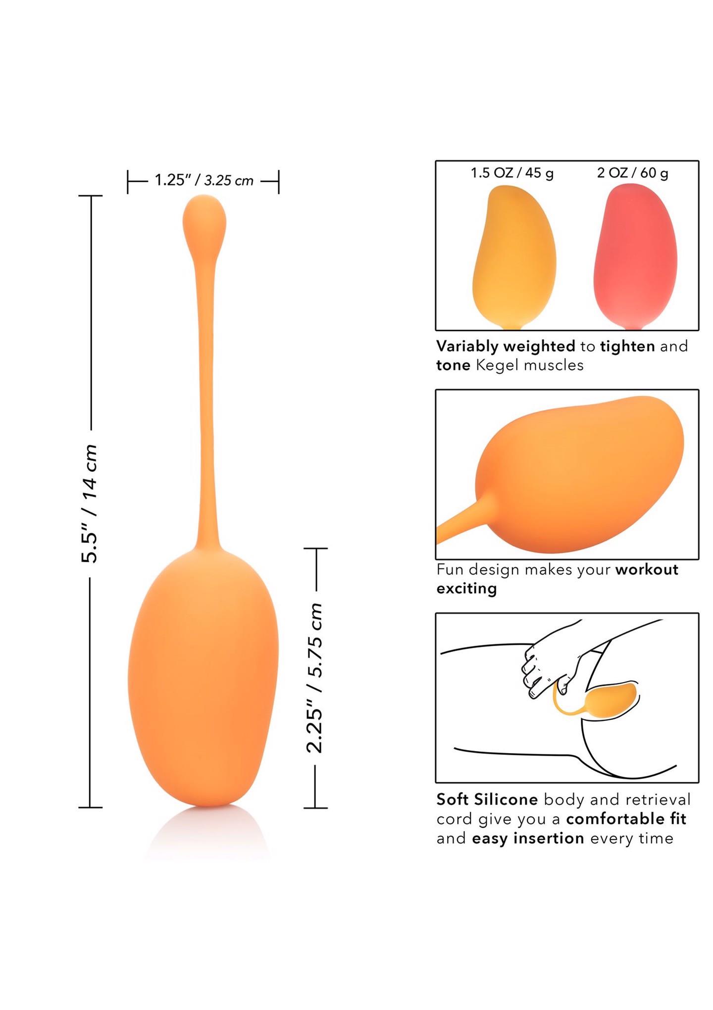 Набор вагинальных шариков California Exotic Mango, 3 шт (мульти)