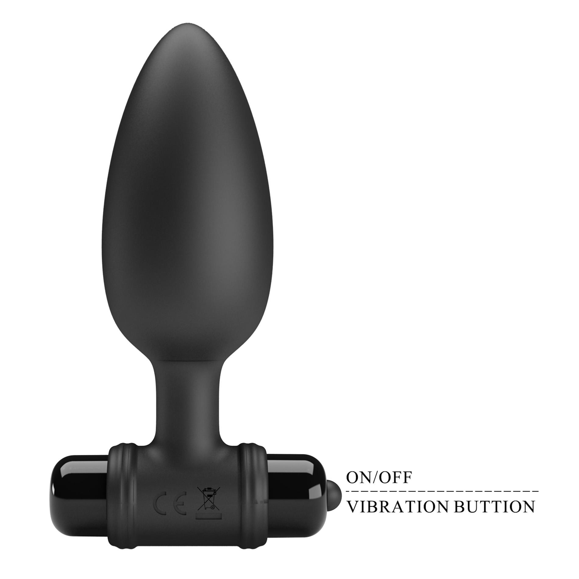 Korek analny Mr. Play Vibrating Plug, 11.8 cm (czarny)