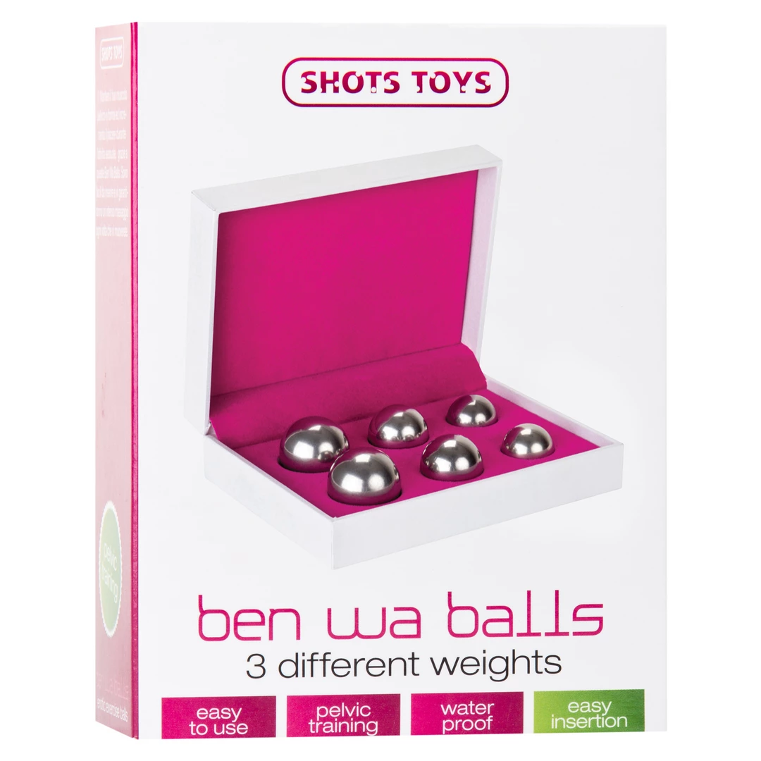Вагінальні кульки ShotsToys Ben Wa Balls Set, набір з 3 кульок (сріблястий)