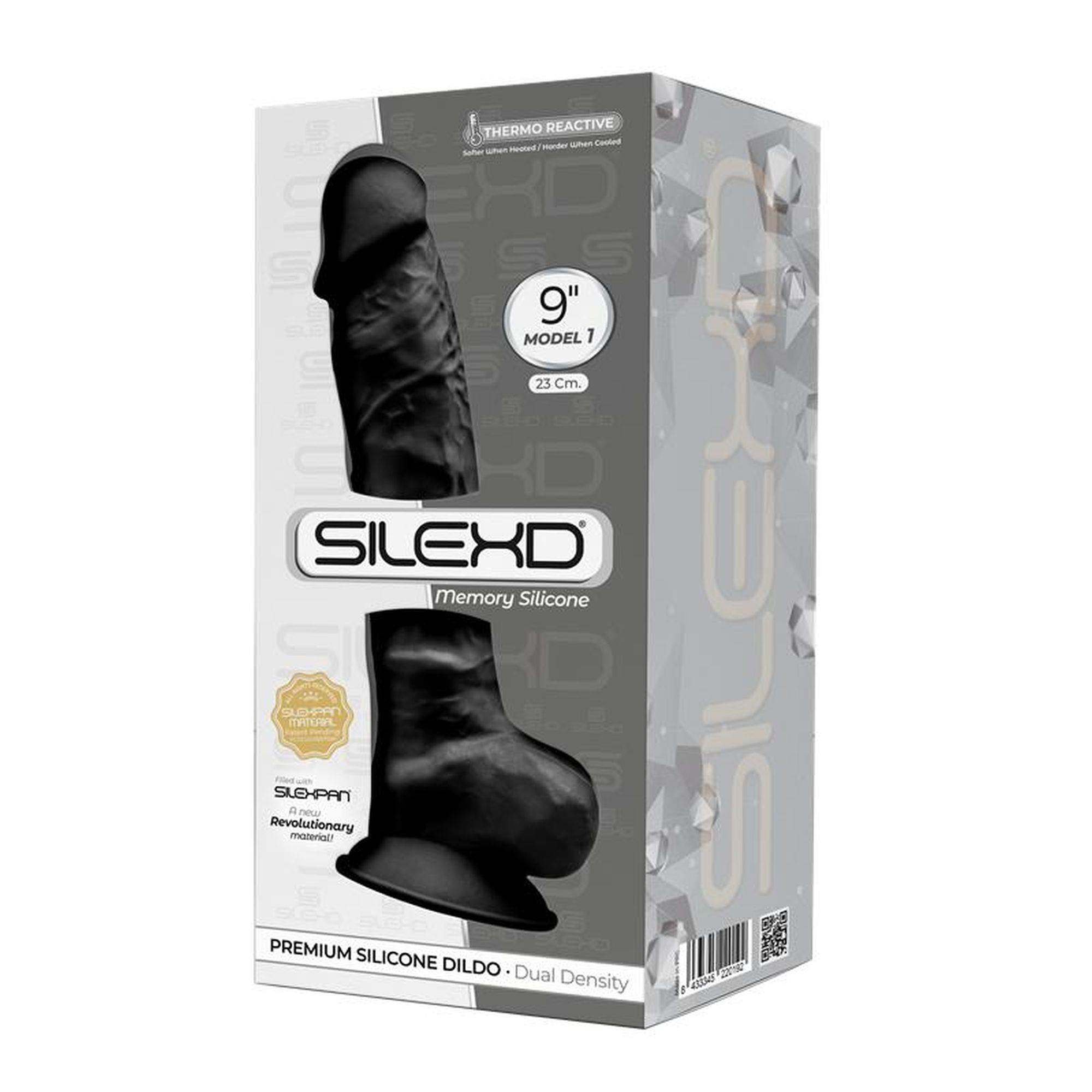Фаллоимитатор Silexd Premium Silicone Dildo Model 1 Size 9, 23 см (черный)