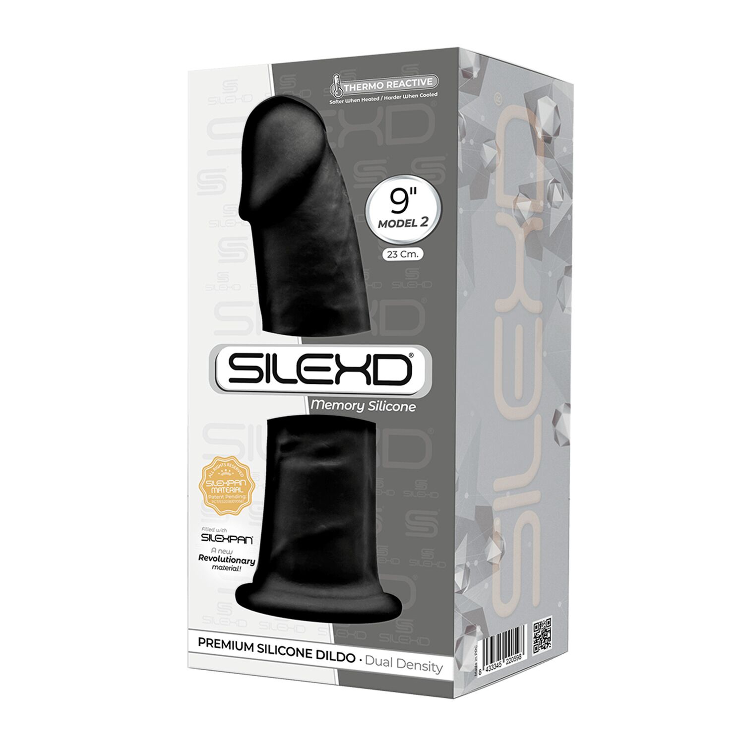 Фаллоимитатор Silexd Premium Silicone Dildo Model 2 Size 9, 25 см (черный)