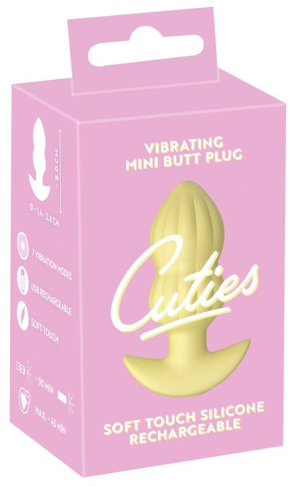 Анальная пробка Cuties Mini Butt Plug, 8 см (желтый)