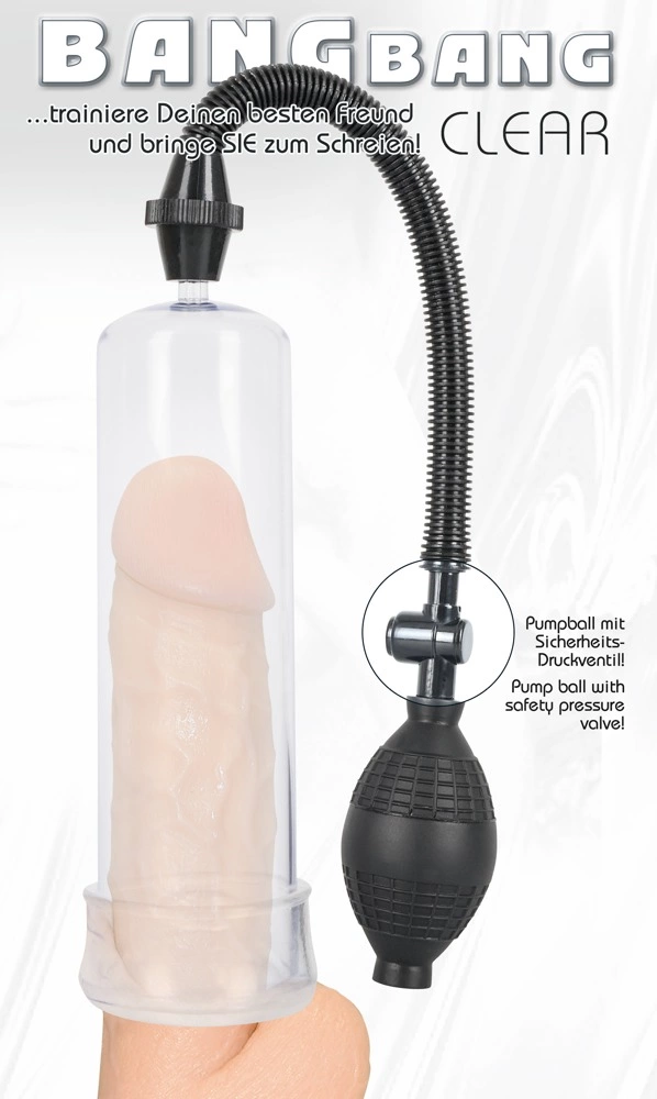 Помпа для пениса Bang Bang Penis Pump, 19.5 см (прозрачный)