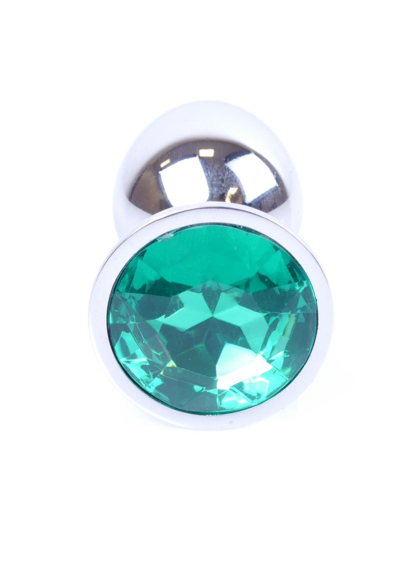 Korek analny MyLove Toys Jewelry Silver Plug, 7 cm (zielony)
