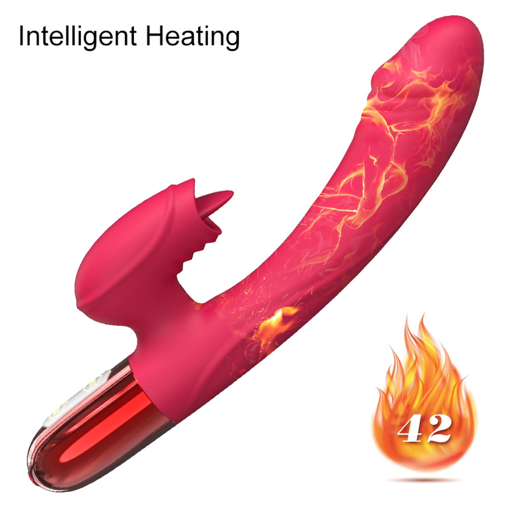 Вибратор B - Series Fox Heating, 20.4 см (красный)