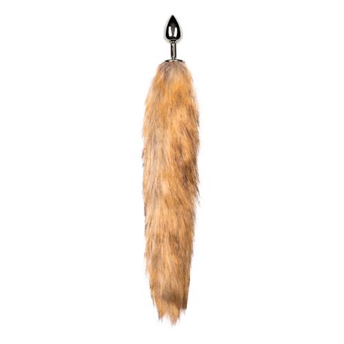 Korek analny EasyToys Lisi Ogon, 42 cm (srebrny)