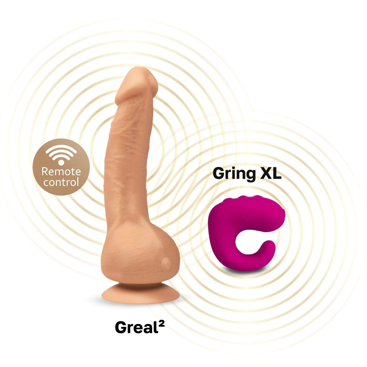 Вибратор Gvibe Greal Mini, 18 см (телесный)