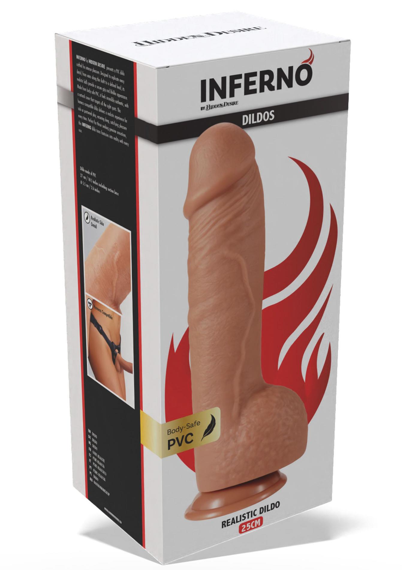 Фаллоимитатор Hidden Desire Inferno, 27 см (телесный)