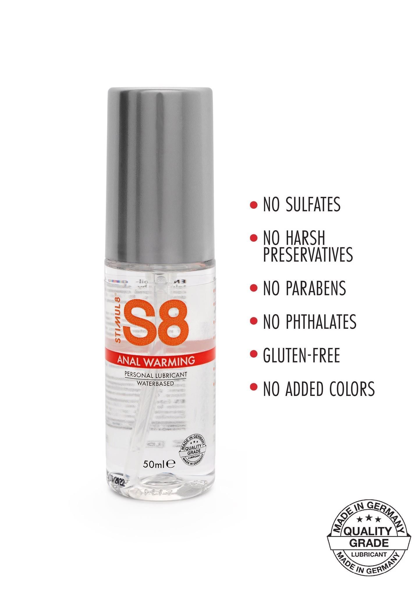 Lubrykant na bazie wody Stimul8 S8 Anal Warming, 50 ml