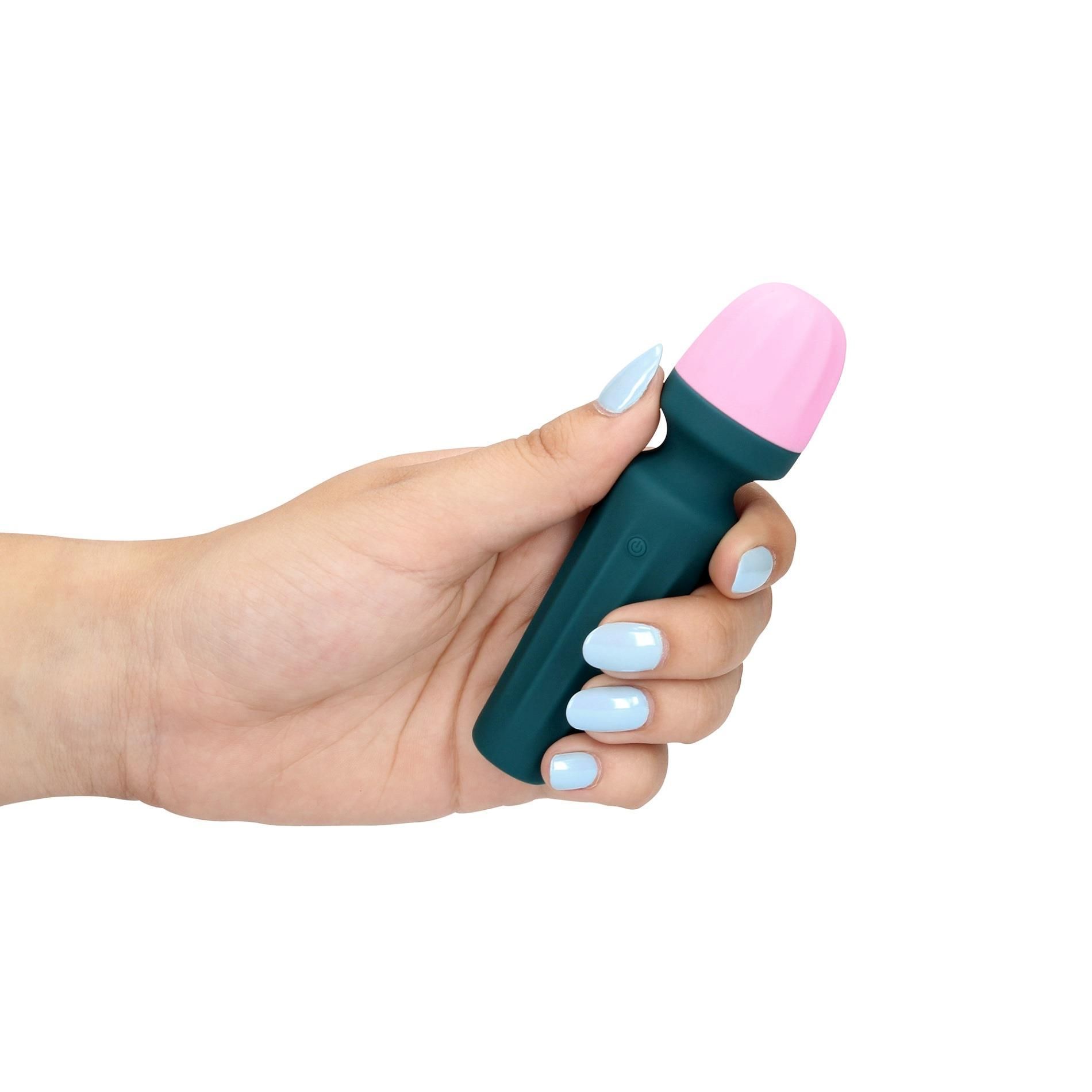 Вибратор Loveline Mini Wand Ancient Sea, 11 см (синий)