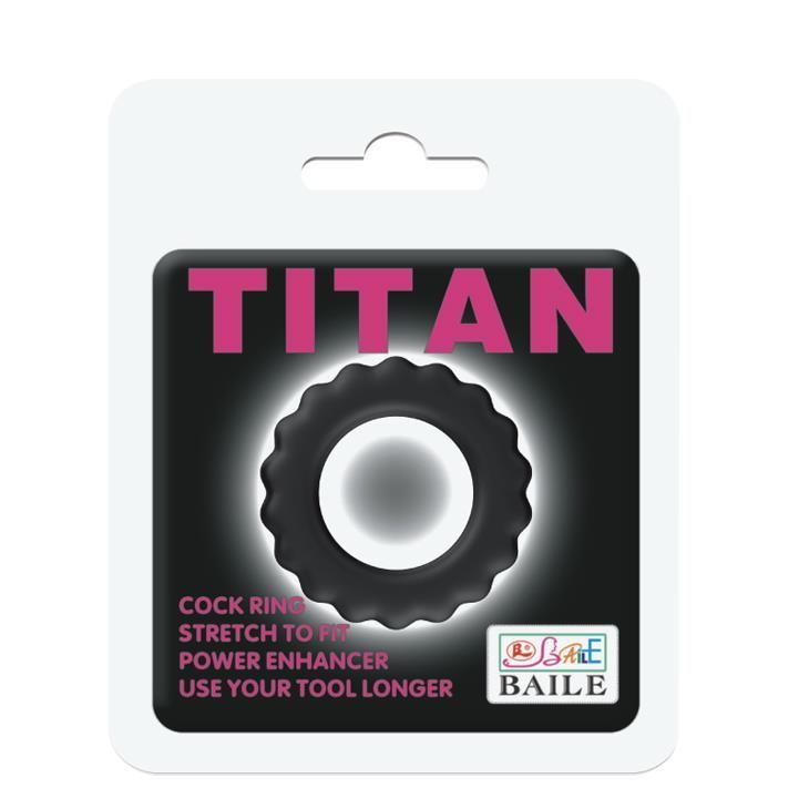 Эрекционное кольцо TITAN, 4,2 см (черный)