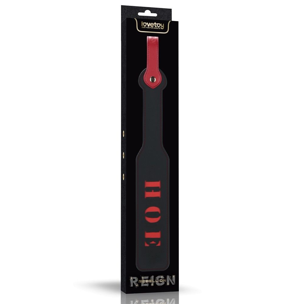 Плеть Rebellion Reign Paddle "Hoe", 38 см (чорний)