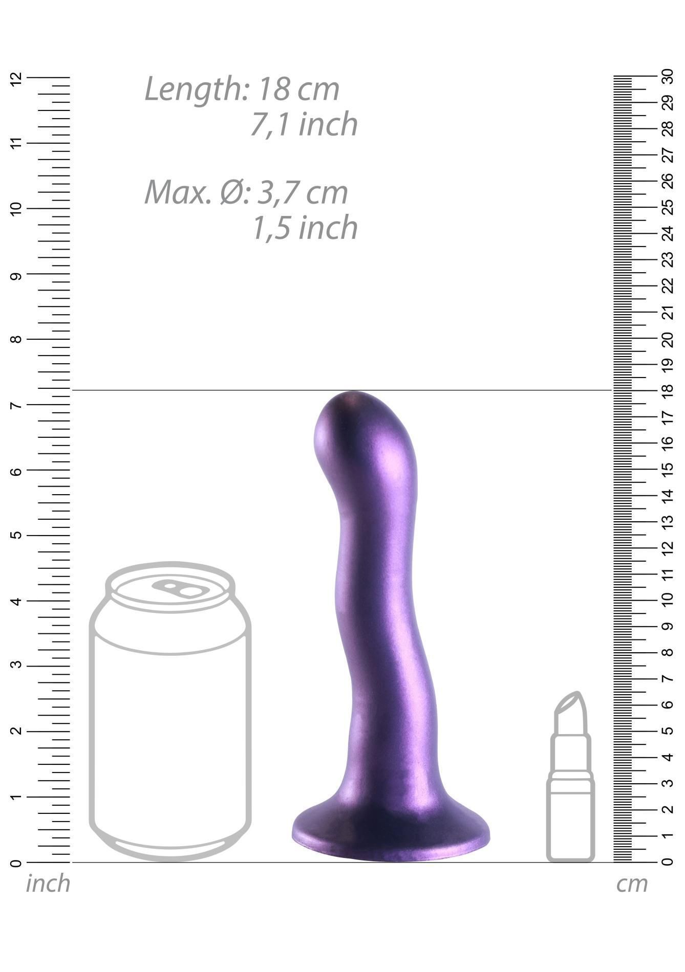 Фаллоимитатор Ouch! Curvy G-Spot Dildo 7'', 17 cm (фиолетовый)