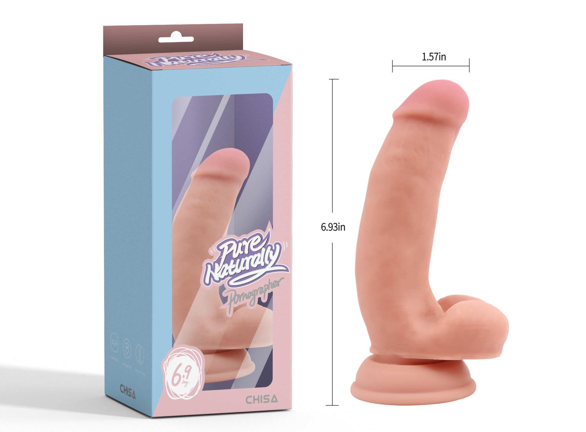 Фаллоимитатор Pure Naturally Pornographer 6.9", 17 см (телесный)
