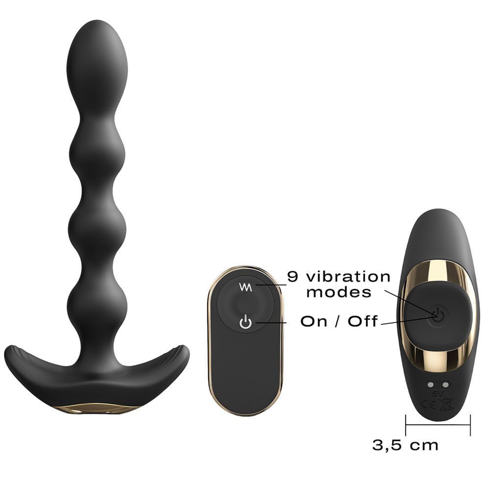 Анальна пробка Dorcel Flexi Balls, 18,2 см (чорний)