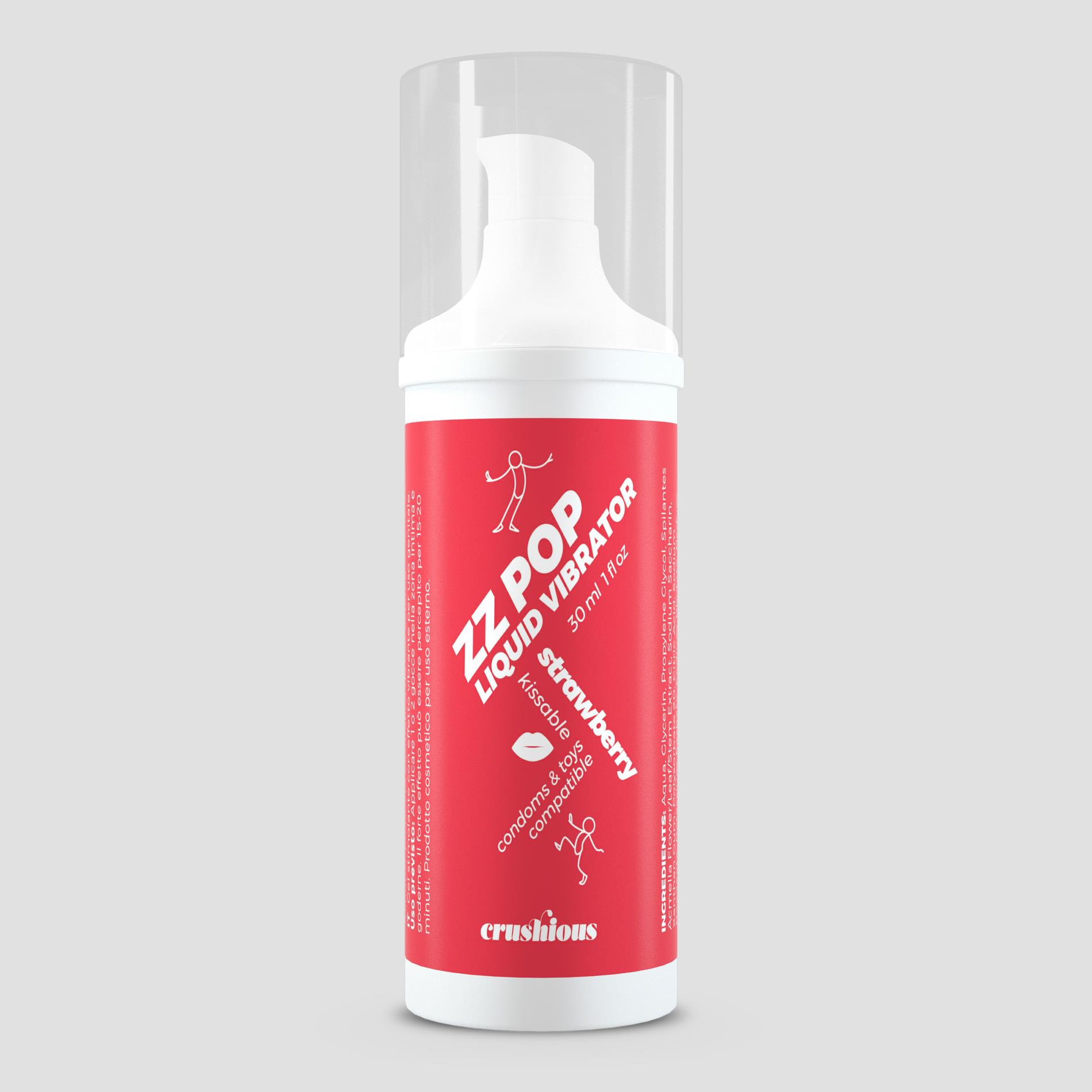 Жидкий вибратор Crushious Zz Pop Strawberry, 30 мл